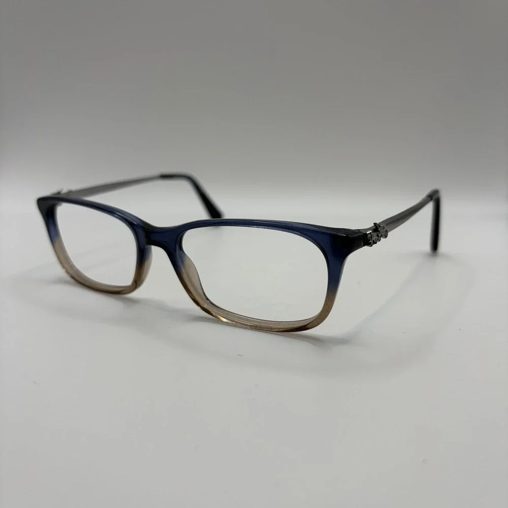Coach Denim Taupe Glitter Gradient Horse and Carriage Eyeglasses Frames Only